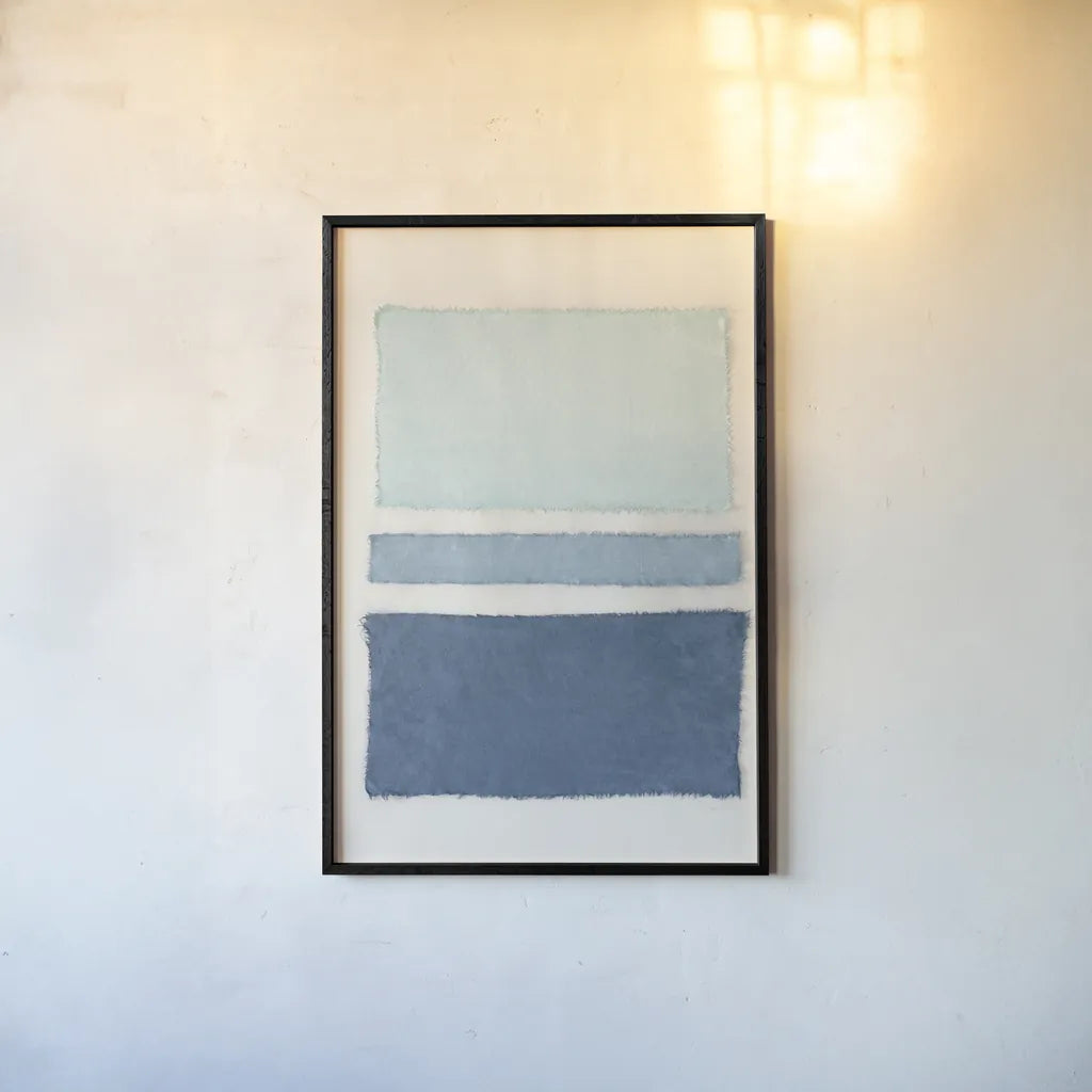 Painted Weaving V Crop by Piper Rhue. shown as a paper print in a black flame. Available as a archival giclee rolled canvas, fine art paper, or poster print. SKU 30614h.