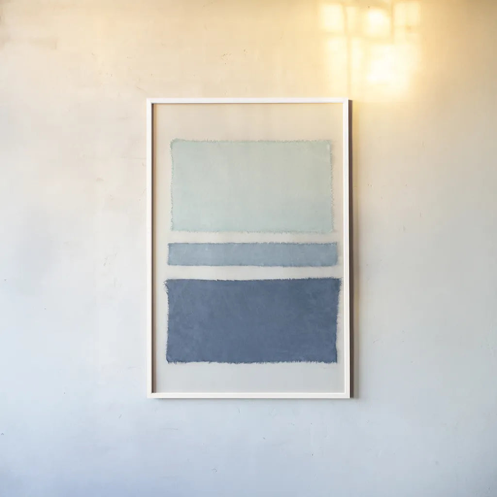 Painted Weaving V Crop by Piper Rhue. shown as a paper print in a white frame. Available as a archival giclee rolled canvas, fine art paper, or poster print. SKU 30614h.
