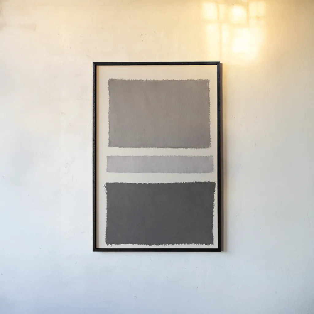 Painted Weaving VA Neutral by Piper Rhue. shown as a paper print in a black flame. Available as a archival giclee rolled canvas, fine art paper, or poster print. SKU 76433h.