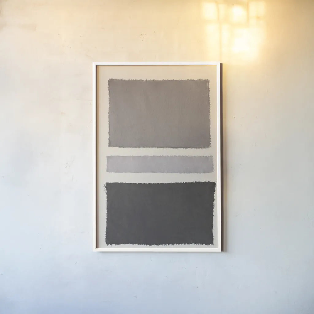 Painted Weaving VA Neutral by Piper Rhue. shown as a paper print in a white frame. Available as a archival giclee rolled canvas, fine art paper, or poster print. SKU 76433h.