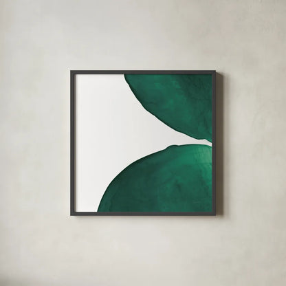 Pools of Green III by Piper Rhue. Shown in a sleek black glass frame for a contemporary gallery look. Available as an archival giclee rolled canvas, fine art paper, or poster print. SKU 67886a.