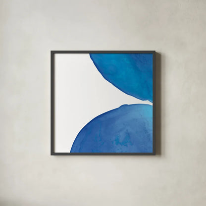 Pools of Turquoise III by Piper Rhue. Shown in a sleek black glass frame for a contemporary gallery look. Available as an archival giclee rolled canvas, fine art paper, or poster print. SKU 34931a.