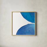 Pools of Turquoise III by Piper Rhue. Shown in a natural wood glass frame for a timeless modern aesthetic. Available as an archival giclee rolled canvas, fine art paper, or poster print. SKU 34931a.