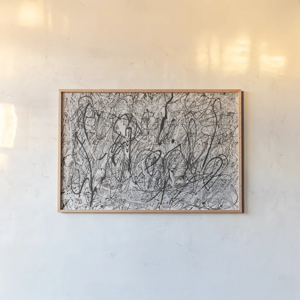 Shore Neutral by Piper Rhue. shown as a paper print in a natural frame. Available as a archival giclee rolled canvas, fine art paper, or poster print. SKU 82323i.