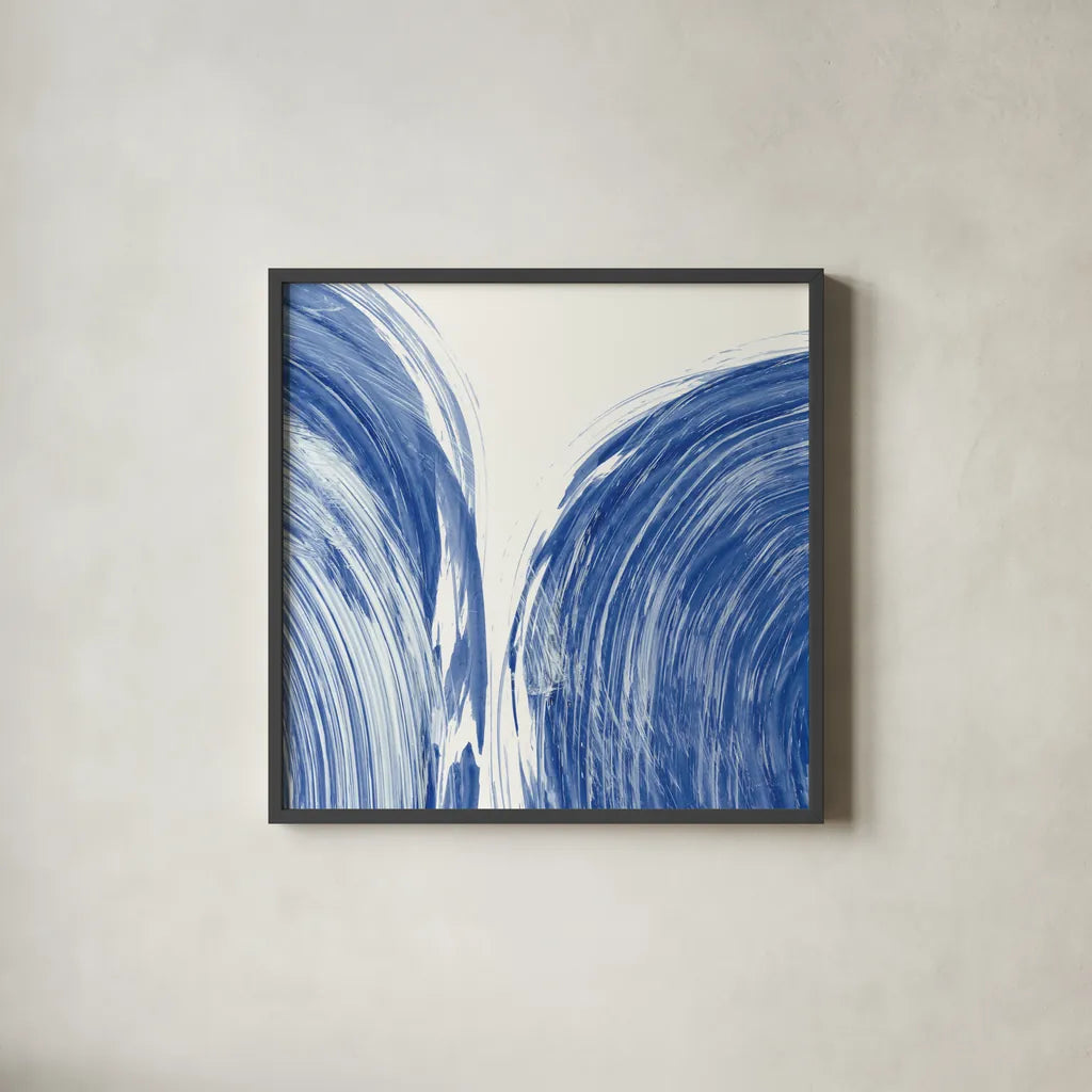 Swirl I by Piper Rhue. Shown in a sleek black glass frame for a contemporary gallery look. Available as an archival giclee rolled canvas, fine art paper, or poster print. SKU 32792a.
