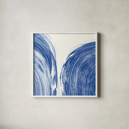 Swirl I by Piper Rhue. Shown in a crisp white glass frame for a clean and minimalist style. Available as an archival giclee rolled canvas, fine art paper, or poster print. SKU 32792a.