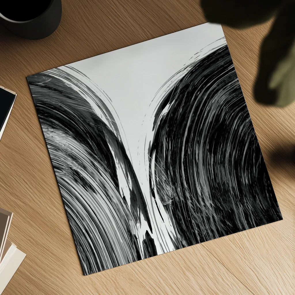 Swirl I BW by Piper Rhue. Shown as a detailed flat fine art print, highlighting archival giclee quality. Available as an archival giclee rolled canvas, fine art paper, or poster print. SKU 86081a.