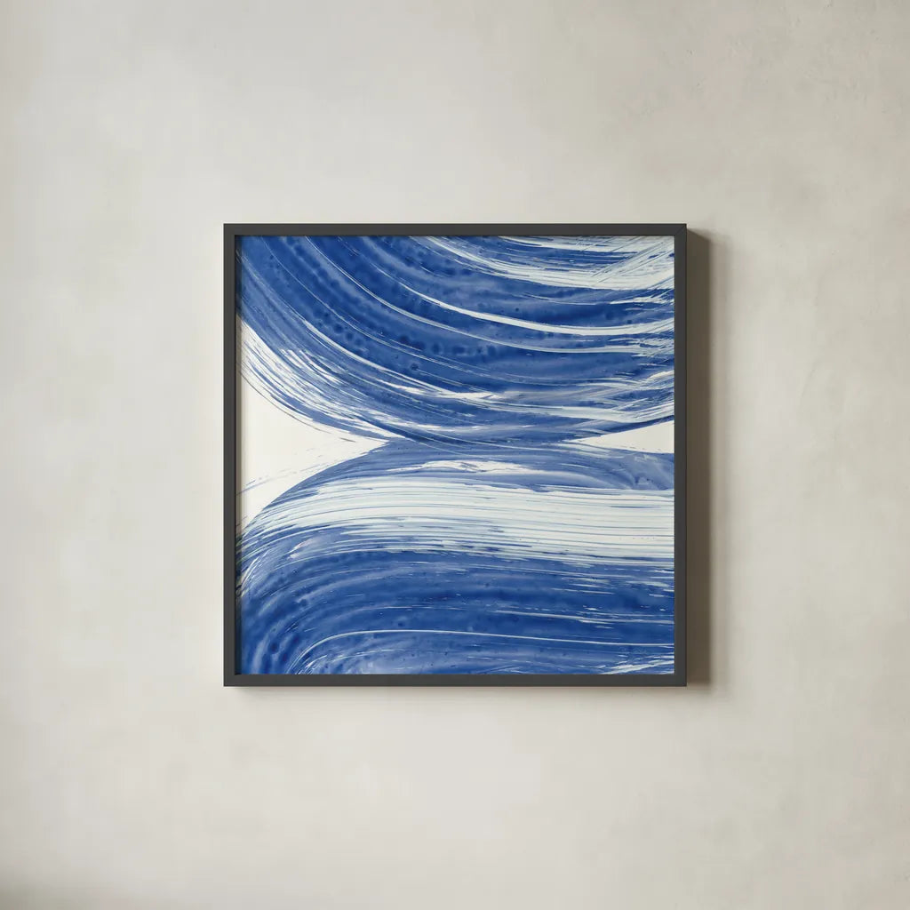 Swirl II by Piper Rhue. Shown in a sleek black glass frame for a contemporary gallery look. Available as an archival giclee rolled canvas, fine art paper, or poster print. SKU 32793a.