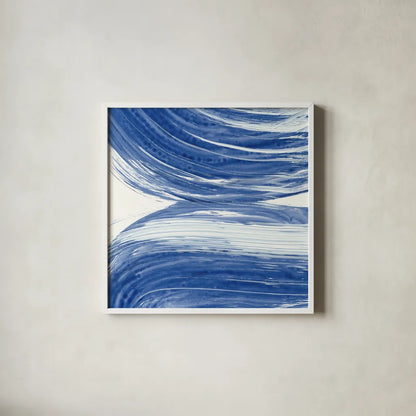 Swirl II by Piper Rhue. Shown in a crisp white glass frame for a clean and minimalist style. Available as an archival giclee rolled canvas, fine art paper, or poster print. SKU 32793a.