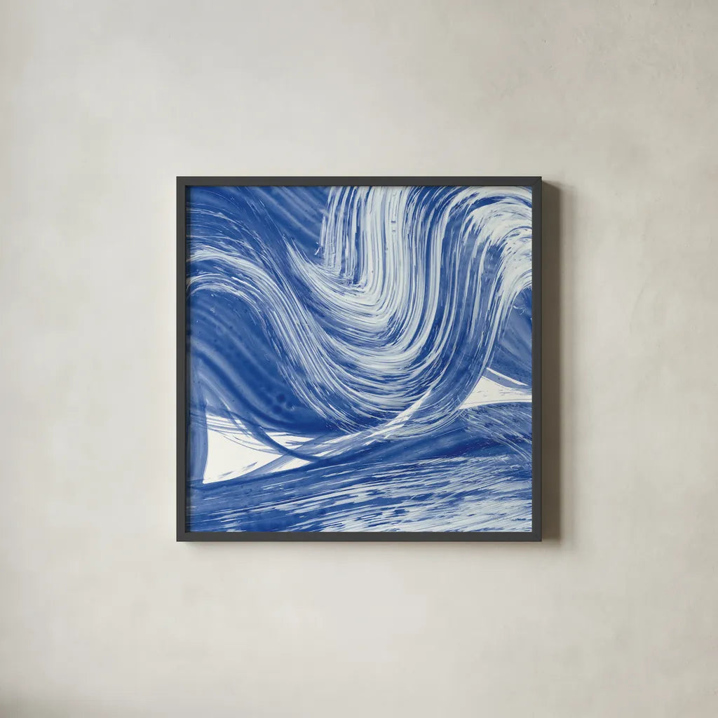 Swirl III by Piper Rhue. Shown in a sleek black glass frame for a contemporary gallery look. Available as an archival giclee rolled canvas, fine art paper, or poster print. SKU 34504a.