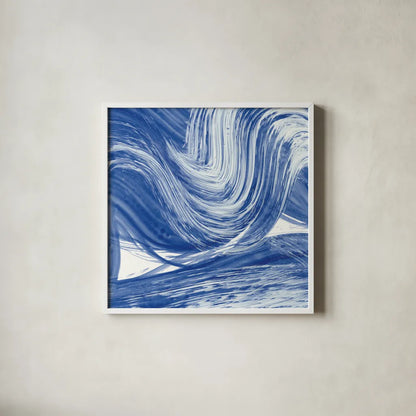 Swirl III by Piper Rhue. Shown in a crisp white glass frame for a clean and minimalist style. Available as an archival giclee rolled canvas, fine art paper, or poster print. SKU 34504a.