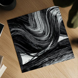 Swirl III BW by Piper Rhue. Shown as a detailed flat fine art print, highlighting archival giclee quality. Available as an archival giclee rolled canvas, fine art paper, or poster print. SKU 86083a.