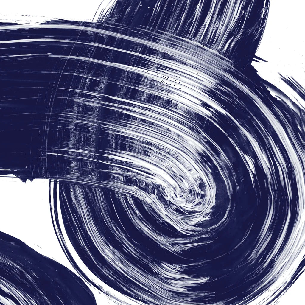 Swirl IV Navy by Piper Rhue. SKU 88497a. Archival Giclee Fine art print for wall decor.