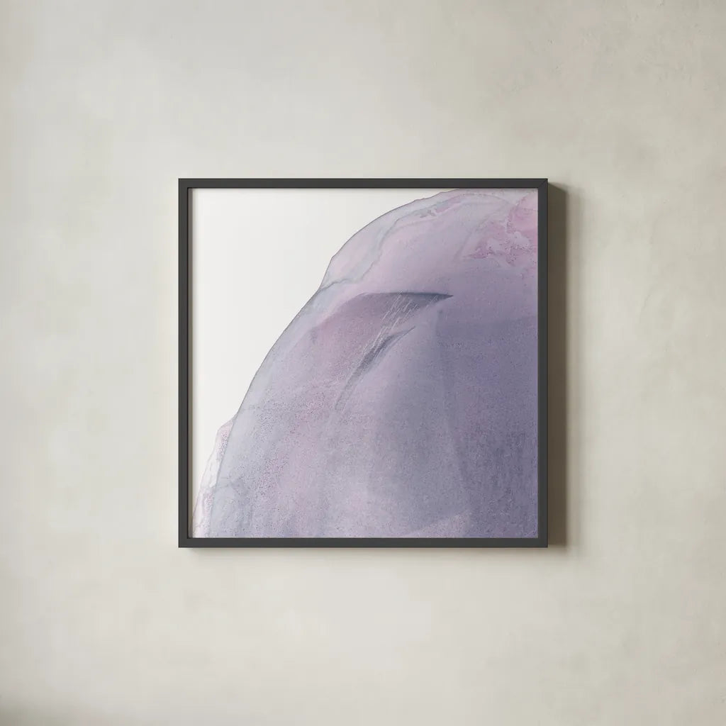 Swish of Magenta I by Piper Rhue. Shown in a sleek black glass frame for a contemporary gallery look. Available as an archival giclee rolled canvas, fine art paper, or poster print. SKU 34926a.
