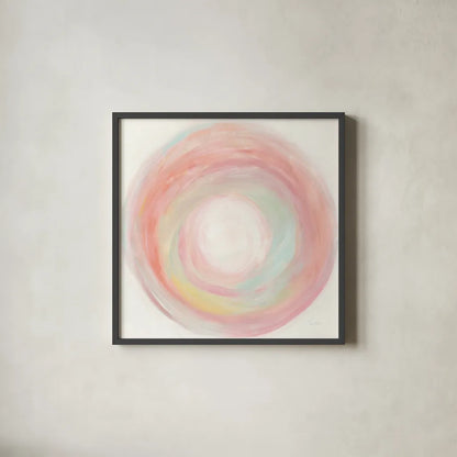 Tropical Swirl I by Piper Rhue. Shown in a sleek black glass frame for a contemporary gallery look. Available as an archival giclee rolled canvas, fine art paper, or poster print. SKU 52190a.