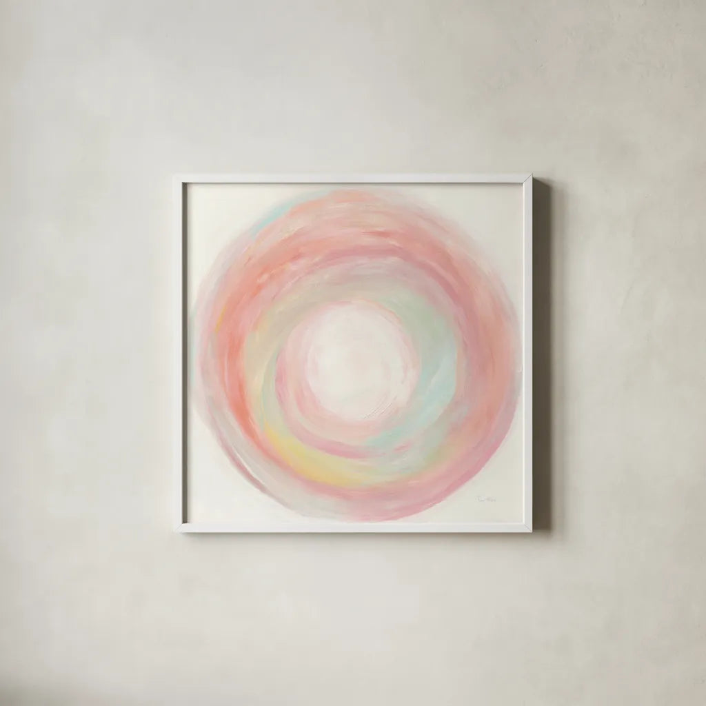 Tropical Swirl I by Piper Rhue. Shown in a crisp white glass frame for a clean and minimalist style. Available as an archival giclee rolled canvas, fine art paper, or poster print. SKU 52190a.
