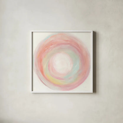 Tropical Swirl I by Piper Rhue. Shown in a crisp white glass frame for a clean and minimalist style. Available as an archival giclee rolled canvas, fine art paper, or poster print. SKU 52190a.