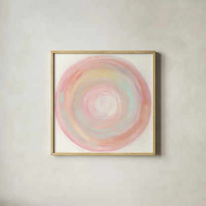 Tropical Swirl II by Piper Rhue. Shown in a natural wood glass frame for a timeless modern aesthetic. Available as an archival giclee rolled canvas, fine art paper, or poster print. SKU 52191a.