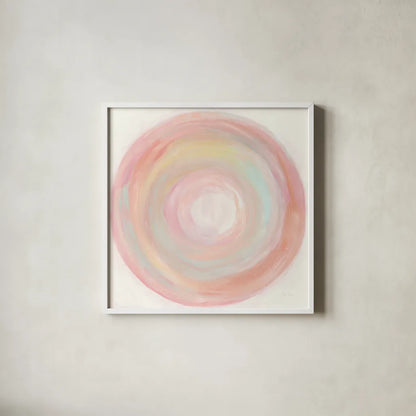 Tropical Swirl II by Piper Rhue. Shown in a crisp white glass frame for a clean and minimalist style. Available as an archival giclee rolled canvas, fine art paper, or poster print. SKU 52191a.
