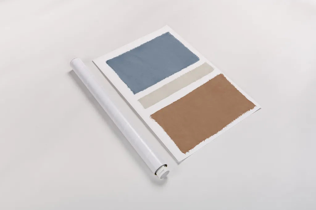 Warm Painted Weaving V by Piper Rhue. shown as a rolled paper print. Available as archival giclee rolled canvas, fine art paper, or poster print. SKU 75558h.