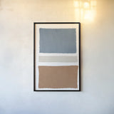 Warm Painted Weaving V by Piper Rhue. shown as a paper print in a black flame. Available as a archival giclee rolled canvas, fine art paper, or poster print. SKU 75558h.