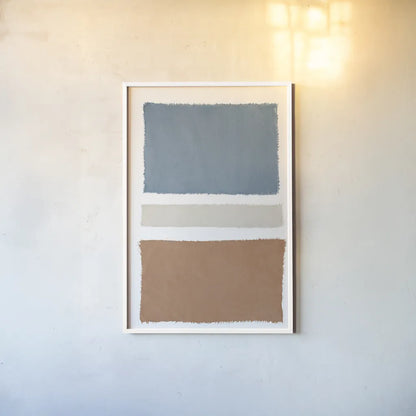 Warm Painted Weaving V by Piper Rhue. shown as a paper print in a white frame. Available as a archival giclee rolled canvas, fine art paper, or poster print. SKU 75558h.