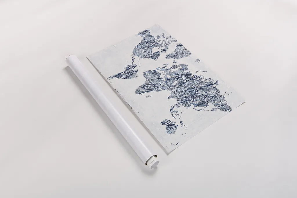 World on a String by Piper Rhue. shown as a rolled paper print. Available as archival giclee rolled canvas, fine art paper, or poster print. SKU 30568i.