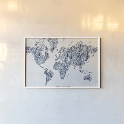 World on a String by Piper Rhue. shown as a paper print in a white frame. Available as a archival giclee rolled canvas, fine art paper, or poster print. SKU 30568i.
