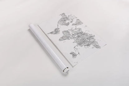 World on a String Neutral by Piper Rhue. shown as a rolled paper print. Available as archival giclee rolled canvas, fine art paper, or poster print. SKU 38804i.