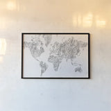 World on a String Neutral by Piper Rhue. shown as a paper print in a black flame. Available as a archival giclee rolled canvas, fine art paper, or poster print. SKU 38804i.