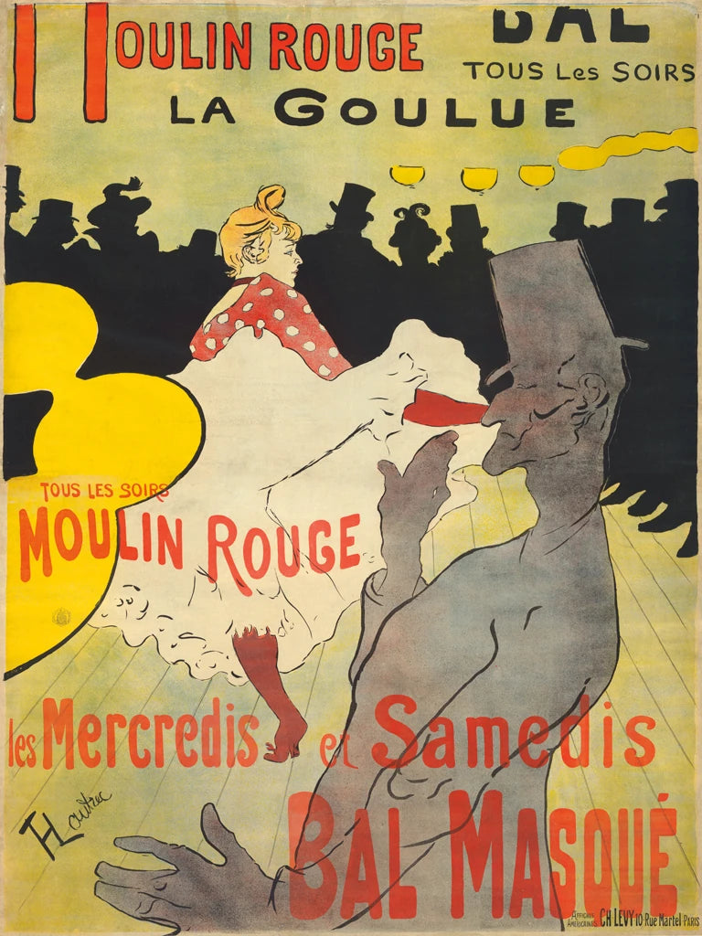 Affiche voor de Moulin Rouge by Public Domain