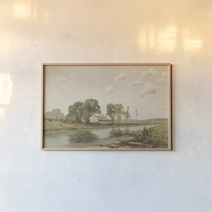 An Intervale by Public Domain. shown as a paper print in a natural frame. Available as a archival giclee rolled canvas, fine art paper, or poster print. SKU 96282i.