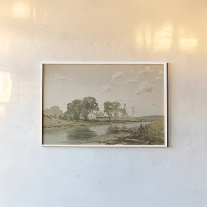 An Intervale by Public Domain. shown as a paper print in a white frame. Available as a archival giclee rolled canvas, fine art paper, or poster print. SKU 96282i.