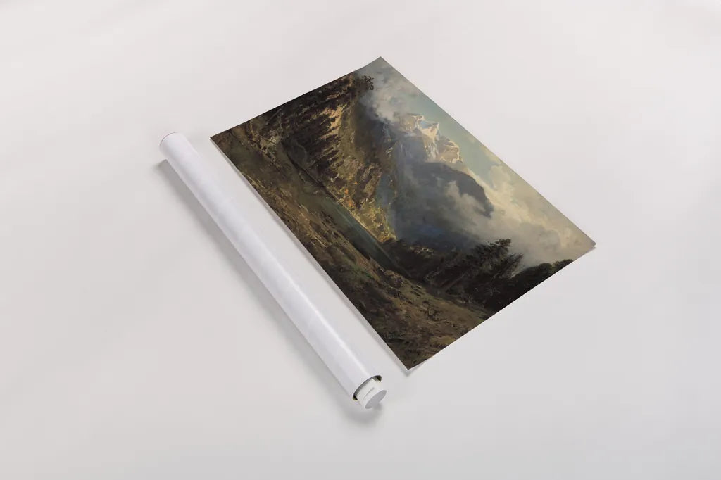 California Pines by Public Domain. shown as a rolled paper print. Available as archival giclee rolled canvas, fine art paper, or poster print. SKU 95529i.