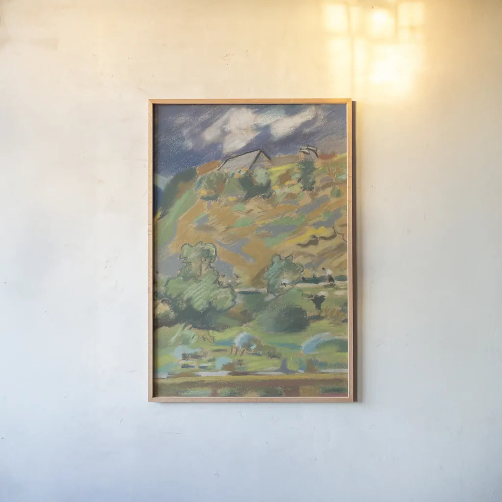 Landscape by Public Domain. shown as a paper print in a natural frame. Available as a archival giclee rolled canvas, fine art paper, or poster print. SKU 93179h.