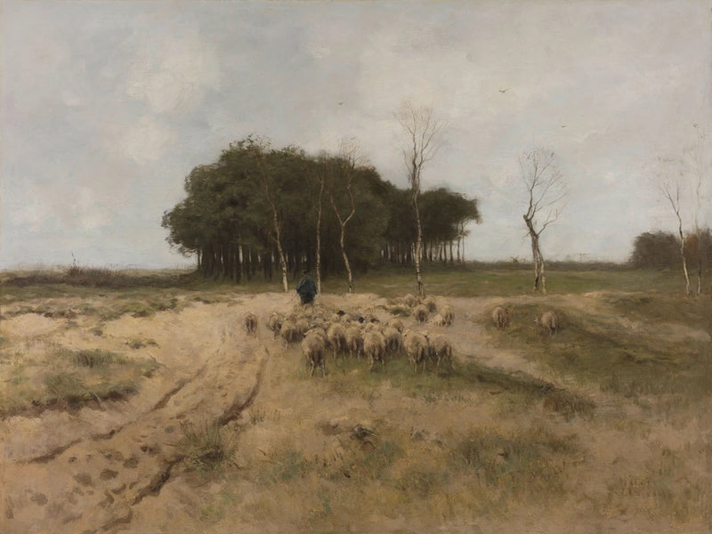 On the Heath Near Laren by Public Domain