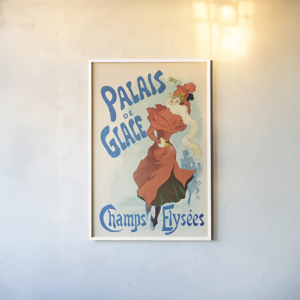 Palais de Glace Champs Elysees by Public Domain. shown as a paper print in a white frame. Available as a archival giclee rolled canvas, fine art paper, or poster print. SKU 97249h.