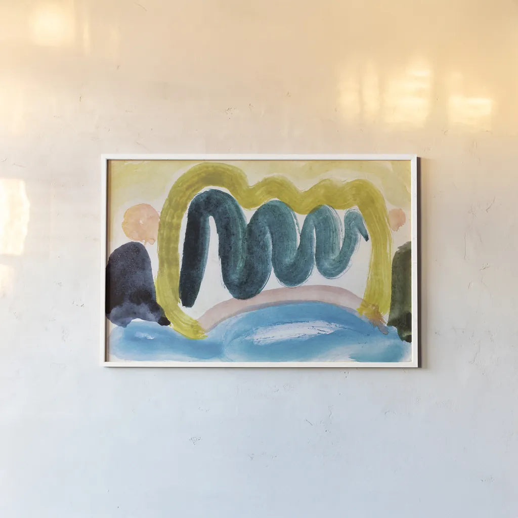 Pond in Sunlight by Public Domain. shown as a paper print in a white frame. Available as a archival giclee rolled canvas, fine art paper, or poster print. SKU 93209i.