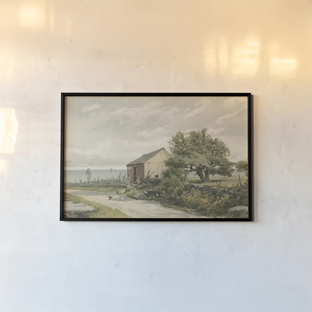 Road to the Shore by Public Domain. shown as a paper print in a black flame. Available as a archival giclee rolled canvas, fine art paper, or poster print. SKU 96283i.