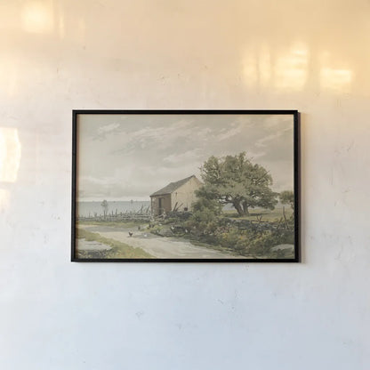 Road to the Shore by Public Domain. shown as a paper print in a black flame. Available as a archival giclee rolled canvas, fine art paper, or poster print. SKU 96283i.