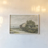 Road to the Shore by Public Domain. shown as a paper print in a white frame. Available as a archival giclee rolled canvas, fine art paper, or poster print. SKU 96283i.