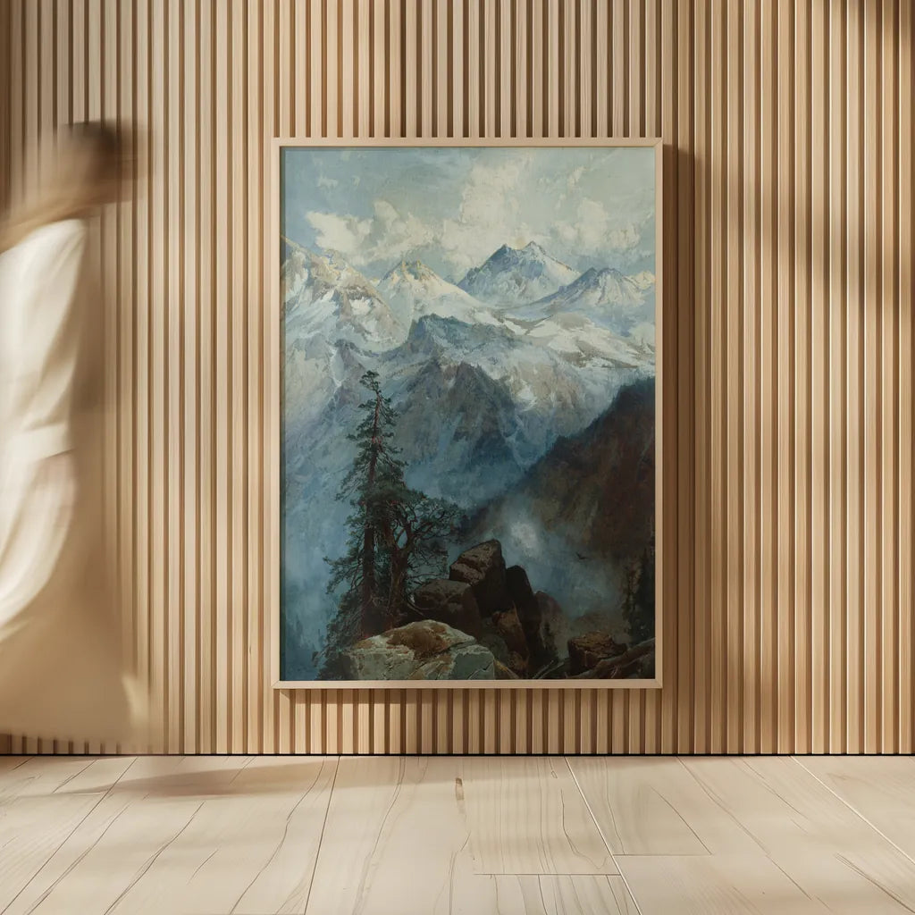 Summit of the Sierras by Public Domain. shown as over sized large wall art. Available as an archival giclee rolled canvas, fine art paper, or poster print. SKU 95541h.