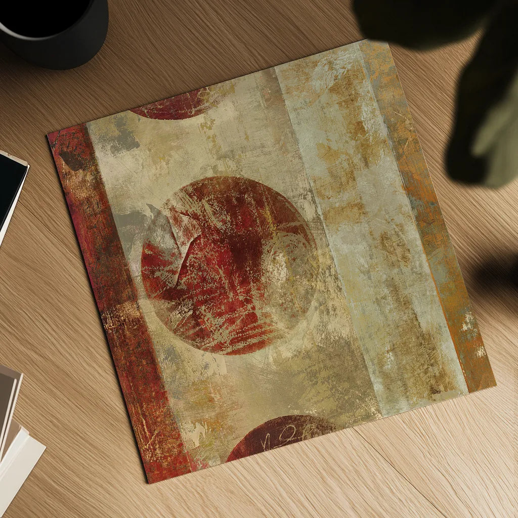 Caribbean Sunrise Square I by Roque Silva. Shown as a detailed flat fine art print, highlighting archival giclee quality. Available as an archival giclee rolled canvas, fine art paper, or poster print. SKU 12125a.