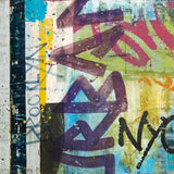 City Graffiti by Roque Silva. SKU 62307a. Archival Giclee Fine art print for wall decor.