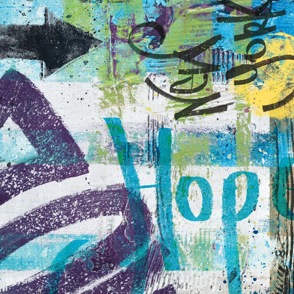 City Graffiti II by Roque Silva. SKU 62419a. Archival Giclee Fine art print for wall decor.