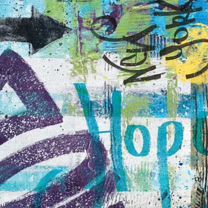 City Graffiti II by Roque Silva. SKU 62419a. Archival Giclee Fine art print for wall decor.