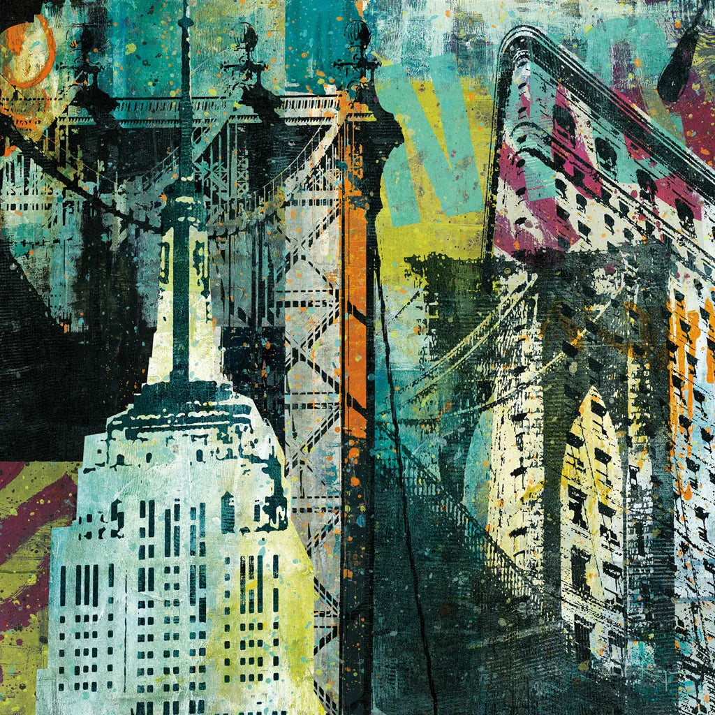 NY Graffiti by Roque Silva. SKU 11567a. Archival Giclee Fine art print for wall decor.