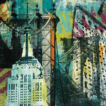 NY Graffiti by Roque Silva. SKU 11567a. Archival Giclee Fine art print for wall decor.