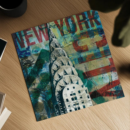 NY Graffiti II by Roque Silva. Shown as a detailed flat fine art print, highlighting archival giclee quality. Available as an archival giclee rolled canvas, fine art paper, or poster print. SKU 14910a.