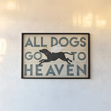 All Dogs Go to Heaven I by Ryan Fowler. shown as a paper print in a black flame. Available as a archival giclee rolled canvas, fine art paper, or poster print. SKU 25083i.